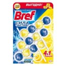 Bref Блоки для унітазу Сила Актив Лимонна свіжість Тріопак (4*3шт) 150г .
